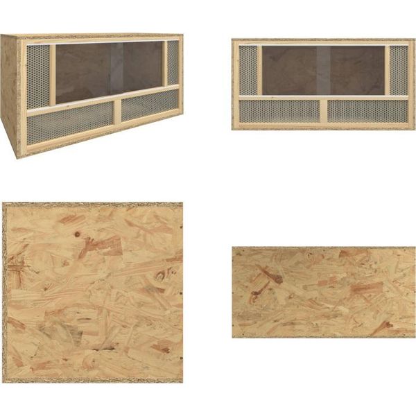 Vidaxl Terrario In Legno 80X40X40 Cm - Terrario - Terrari - Terrario In Vetro - Terrario Contenitore-image