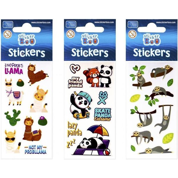 Sticker Boo Adesivi Misti Bradipo/Lama/Panda-image