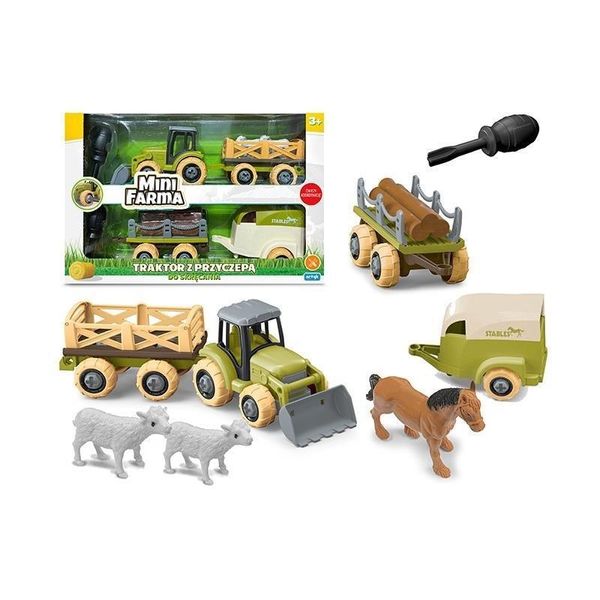 Mini Trattore Agricolo Con Rimorchio Girevole-image