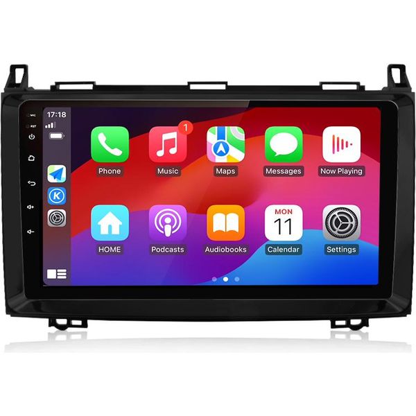 2+64G 9 "Android 15 Autoradio Carplay FüR Mercedes Benz W169 W245 W639 Vito W906 Sprinter Viano Vw Crafter Gps Navi Wifi Bt Dab+ Swc"-image