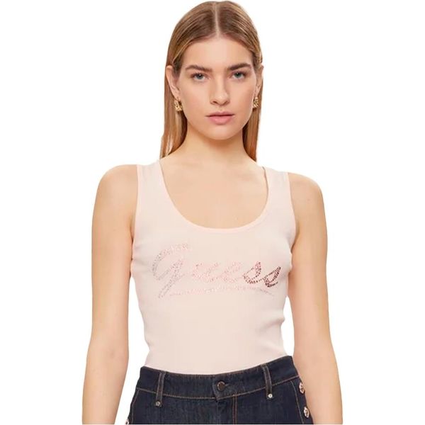 Guess Jeans Rosa Tanktop Per Donne : Colore - Rosa, Taglia - Xs Taglia: Xs Colore: Rosa-image