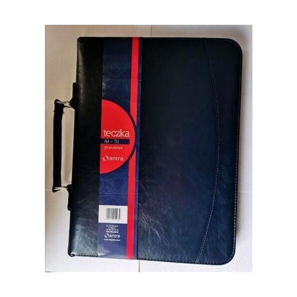 Cartella A4 711 Blu Navy Con Zip-image