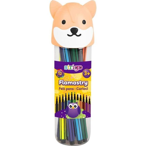 Pennarelli Di Sicurezza Lisk - Set Di 12 Colori Per Il Disegno E La Pittura Creativa! Ideale Per Bambini E Artisti Dilettanti.-image