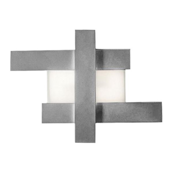 Applique Led Design Moderno 30W - Struttura Geometrica In Acciaio, Luce Calda 3000K, 2620Lm, Larghezza 65,5 Cm, IP20-image