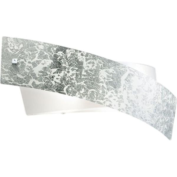 Camilla - Lampada Da Parete Argento 2XE14 Max 2X28W IP20 - Applique Led Da Muro Design Moderno 54X20Cm-image