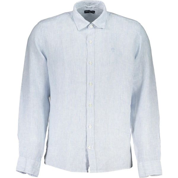 Camicia A Righe Regular Fit Con Collo Francese In Cotonelogico : Taglia - M Taglia: M-image