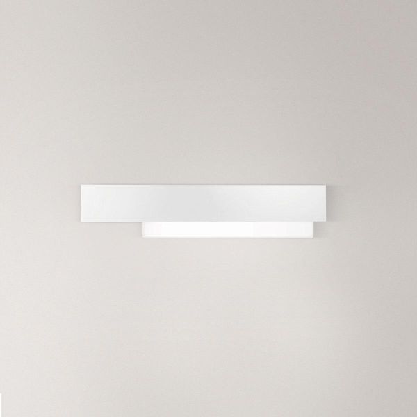 Doha - Applique Led Da Parete Moderna 25W - Alluminio Bianco, Luce Calda 3000K, 2110Lm, Design Lineare, IP20, Per Interni, L.70X15Cm-image