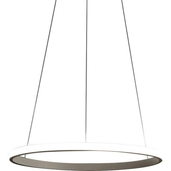 Lampada A Sospensione Iole S1 Led 28W Dimmerabile - Lampadario Con Anello Titanio Moderno, Luce Calda 3000K, IP20-image