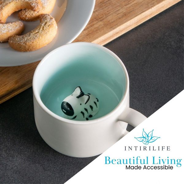 Intirilife Tazza Da Caffè Tazza Da Tè 3D Con Zebra - Capacità 300 Ml - Tazza In Ceramica Tazza Cartoon Tazza Regalo Carino Con Manico-image