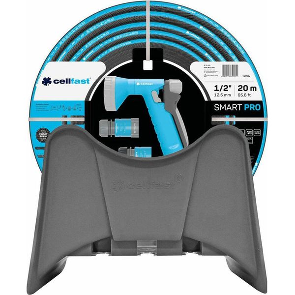 Set Di Tubi Per Irrigazione Smart Pro Ats Da 19 Mm X 20 M, Gancio A Muro E Raccordi Cellfast-image