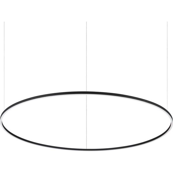 Sospensione Moderna Oracle Alluminio-Plastiche Nero Led 89W 3000K D150Cm-image