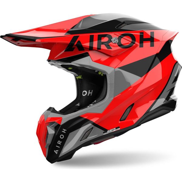 Casco Da Motocross Airoh Twist 3 King, Nero/Grigio/Rosso, 2XL (63)-image