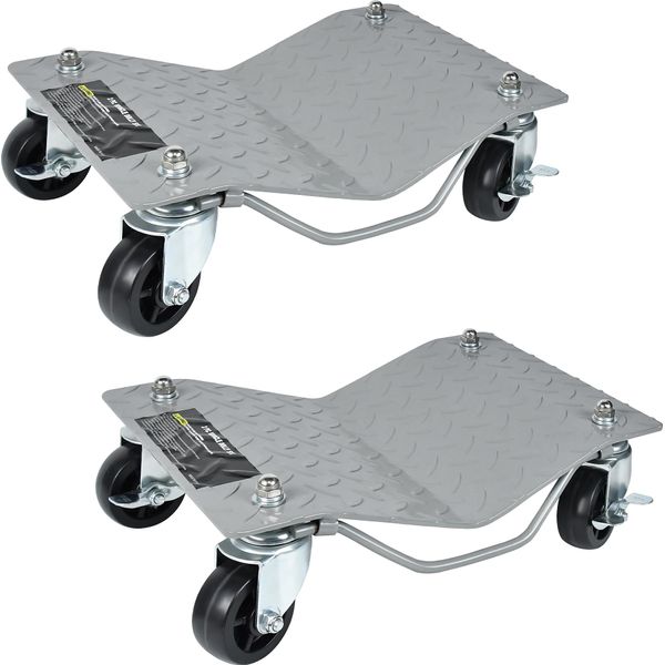 Yuenfong Aiuto Alla Manovra 2 Pezzi, Martinetto Di Manovra Martinetto A Rullo Per Auto, Auto, Camion, Trattori, Piattaforma Per Pneumatici, Ciascuno Con Capacità Di Carico Di 500 Kg-image