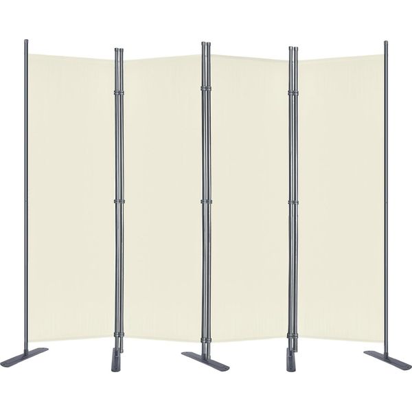 Yuenfong Schermo Parete Divisoria Schermo 225Cm X 180Cm Schermo Schermo Pieghevole Regolabile Divisorio Stanza (Beige)-image