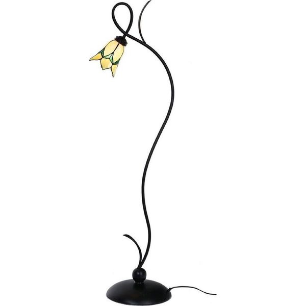 Casa Padrino Lampada Da Terra Tiffany Art Deco Nero / Giallo / Verde H. 161 Cm - Tiffany Leuchten-image