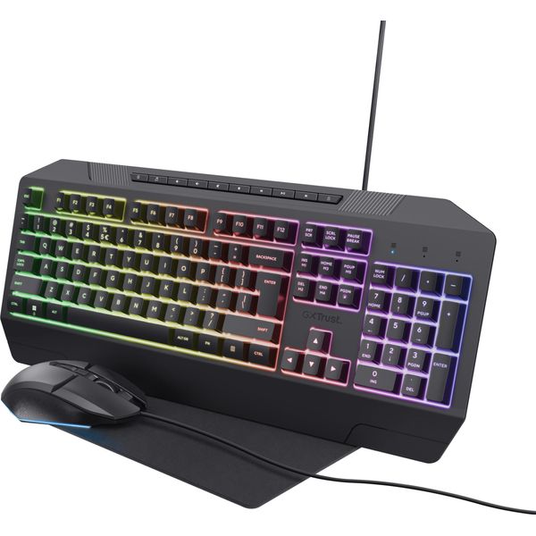 Trust Trust Gxt 791 Tastiera Mouse Incluso Gaming Usb Qwertz Tedesco Nero-image