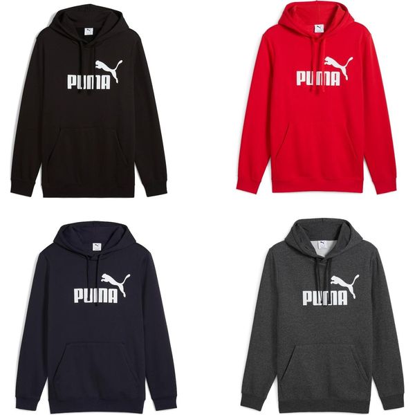 Puma Ess No. 1 Logo Felpa Con Cappuccio Uomo, Taglia:L, Colore:Grigio Scuro-image