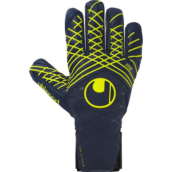 Uhlsport Prediction Absolutgrip Hn Guanti Da Portiere - Navy / Bianco / Giallo Neon-image