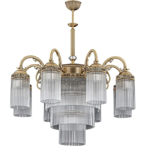 Casa Padrino Lampadario Barocco In Ottone Patinato Ø 80 X H. 90 Cm-image