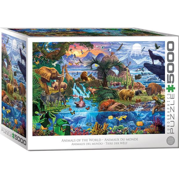 Eurographics Xxl-Puzzle Tiere Der Welt, 5000 Teile, 152 X 102 Cm, 8520-5881-image