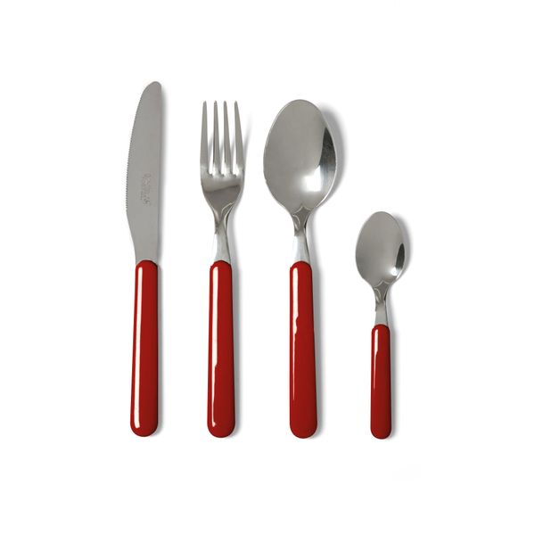 Set Di Posate Excelsa Da 24 Pezzi In Acciaio Fashion Rosso-image