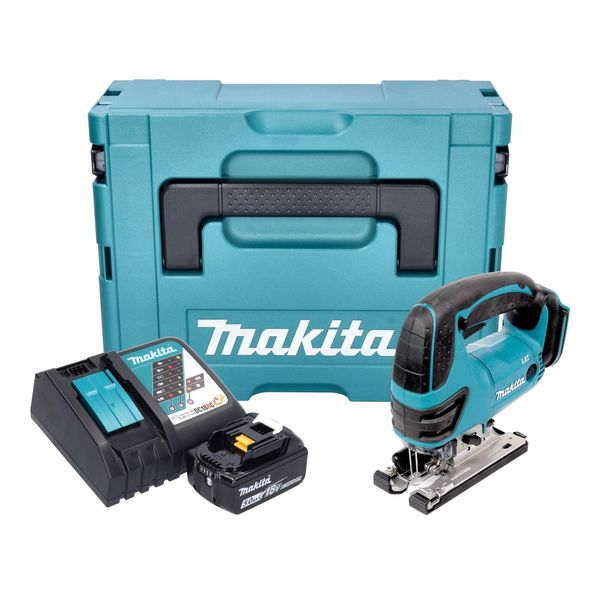 Makita Djv 180 RT1XJ Seghetto Alternativo A Batteria 18 V 135 Mm + 1X Batteria 5,0 Ah + Caricabatteria + Makpac-image