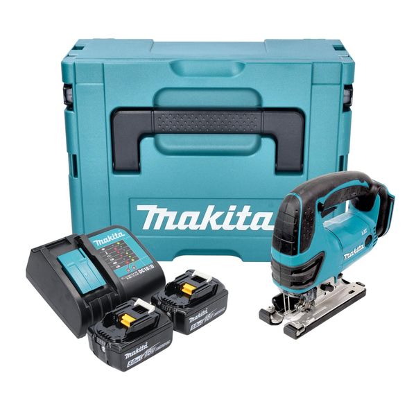 Makita Djv 180 Stxj Seghetto Alternativo A Batteria 18 V 135 Mm + 2X Batteria 5,0 Ah + Caricabatteria + Makpac-image