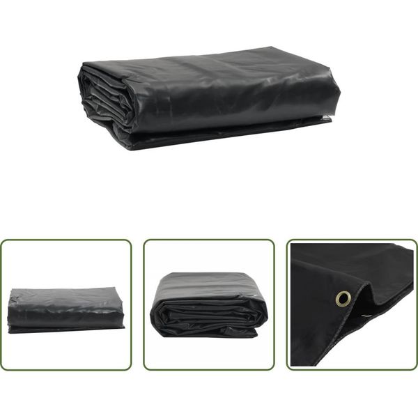The Living Store Abdeckplane Anthrazit 4X8 M 650 G/M²-image