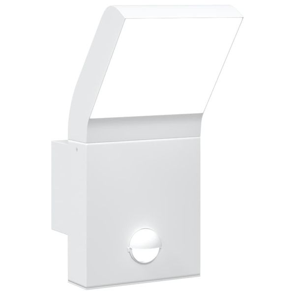 Vidaxl Applique Da Esterno A Led Con Sensore In Alluminio Pressofuso Bianco-image