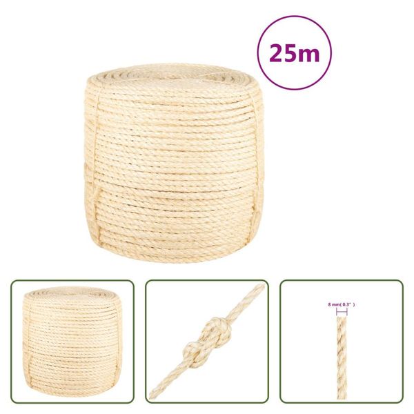 The Living Store Corda 100% Sisal 8 Mm 25 M-image