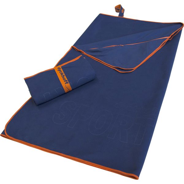 Dyckhoff 02730 48 425 Dyckhoff Mikrofaser Handtuch Mit ReißVerschluss Marine 80,0 X 180,0 Cm-image