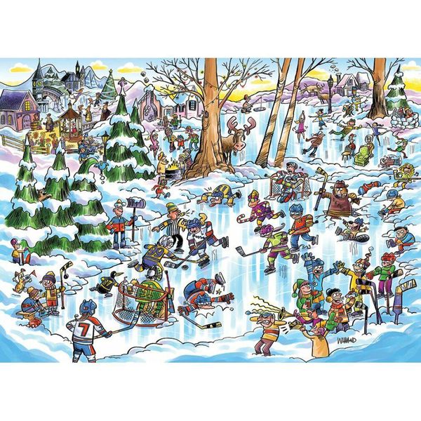 Cobble Hill Puzzle Doodletown: Hockey Town 1000 Pezzi-image