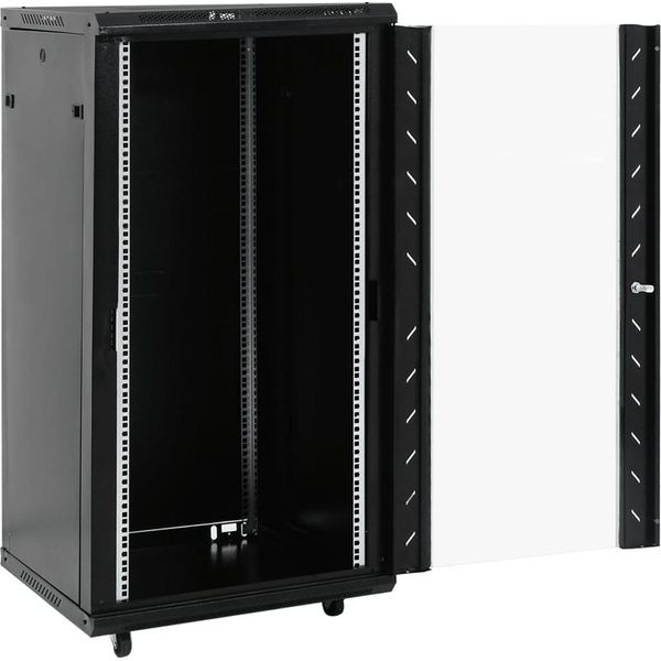 Vidaxl Armadio Di Rete 22U Con Piedini Girevoli 19" IP20 60X60X120 Cm"-image