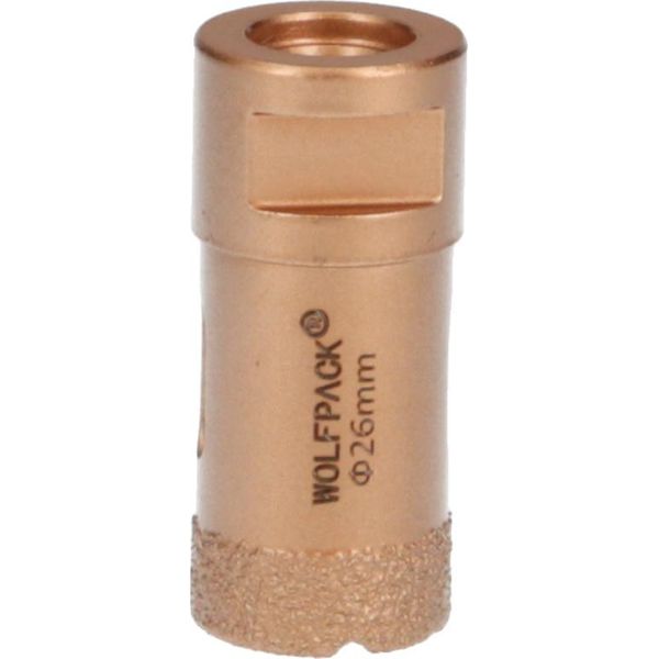 Corona Diamantata Per Smerigliatrice Ø 26 Mm. Attacco Filettato M14. Taglio A Secco-image