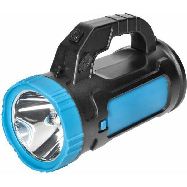 Torcia Led Smd 3W + Cob 3W, Orno, Nero/Blu, 173X85X120Mm, Batteria 1200Mah-image