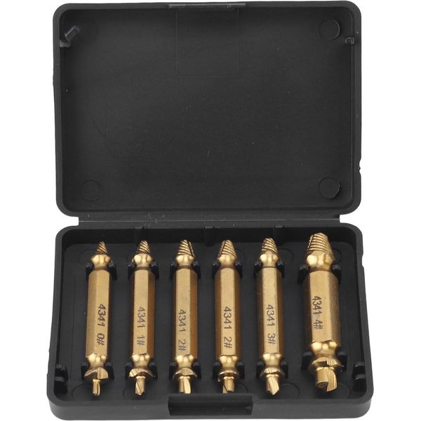 Danneggiato Estrattore Vite Set Rotto Spogliato Rimozione Viti Strumento Di Rimozione Hss Dadi Bulloni Strumenti Di Bit Di Trapano (Ti Placcato)-image