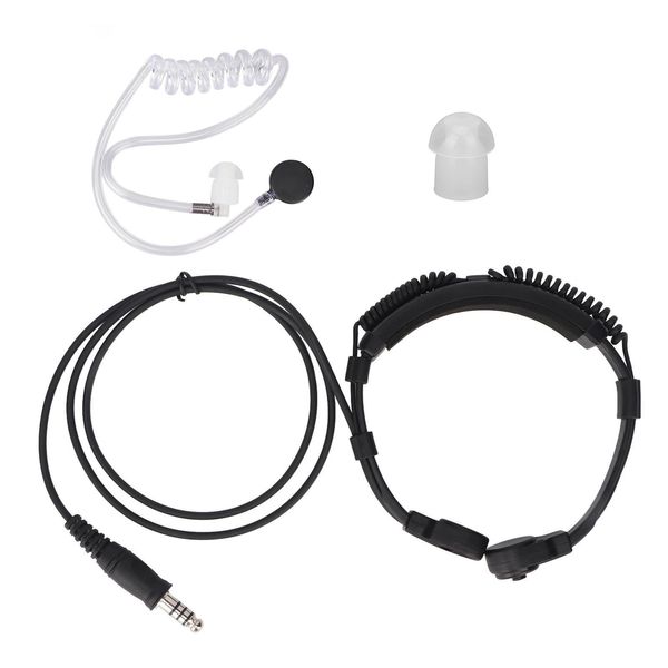Gola Microfono Auricolare Retrattile Heavy Duty Aria Tubo Acustico Auricolare Per Baofeng Per Kenwood Per Yaesu Per Motorola-image