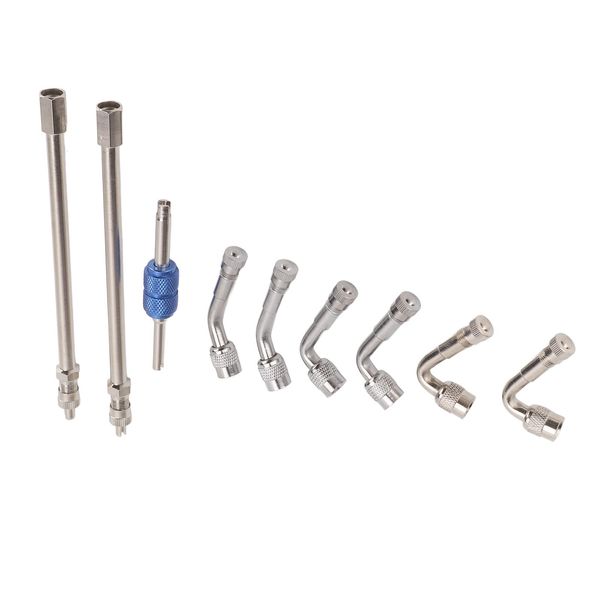 Estensore Per Stelo Valvola In Metallo A 45 90 135 Gradi Per Pneumatici Adattatore Per Stelo Valvola Duale Per Auto Pickup Camion Tosaerba-image