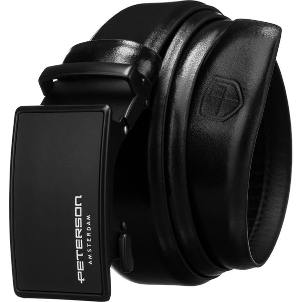 Peterson Cintura Da Uomo Con Fibbia Automatica Ding Nera 85 Cm-image