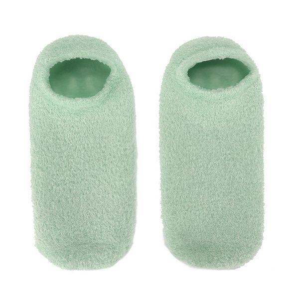 Calzini Per La Cura Dei Piedi, Idratanti, Eliminano La Pelle Screpolata, Antiscivolo, Maschera Per I Piedi Riutilizzabile, Verde-image