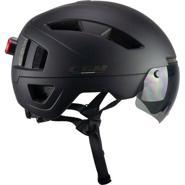Casco Ciclo Omologato Cgm 853A Corsa Mono Nero Opaco Taglia M-image