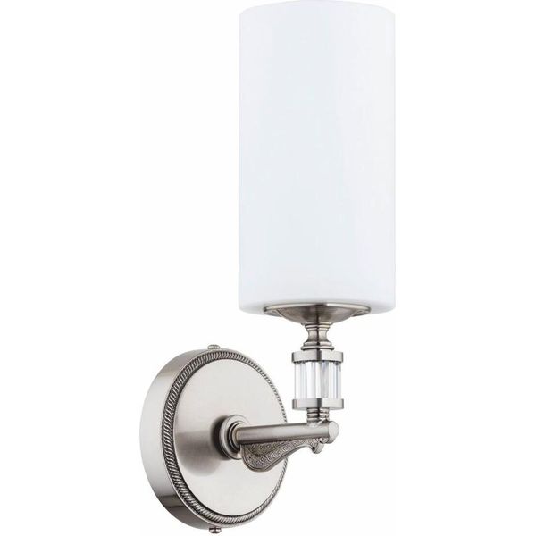 Casa Padrino Applique Barocca Argento / Bianco H. 33 Cm - Luci In Stile Barocco-image