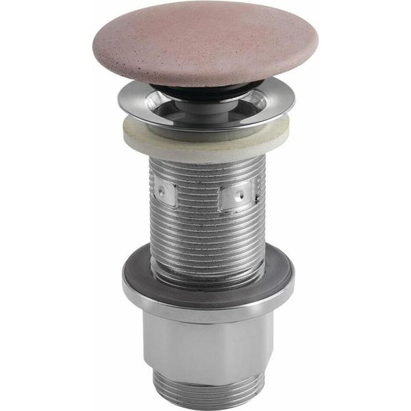 Set Di Scarico Per Lavabo 5/4", Click-Clack, Tappo In Calcestruzzo, 10-80 Mm, Rosa Opaco"-image