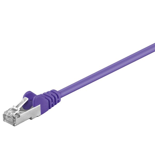 Goobay 93532 Cavo Patch Cat 5E, F/Utp, Viola, 5 M - Miscela Di Rame Cca-image