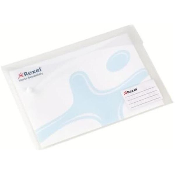 Cartella Rexel Xtra, Din A4, Bianco Traslucido, In Plastica, Chiusura Con Bottoni A Pressione,-image