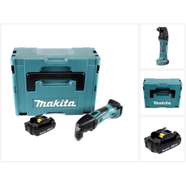 Makita Dtm 50 Y1J 18V Li-Ion Avvitatore Multifunzione A Batteria In Makpac + 1X Bl 1815 1,5 Ah Batteria-image