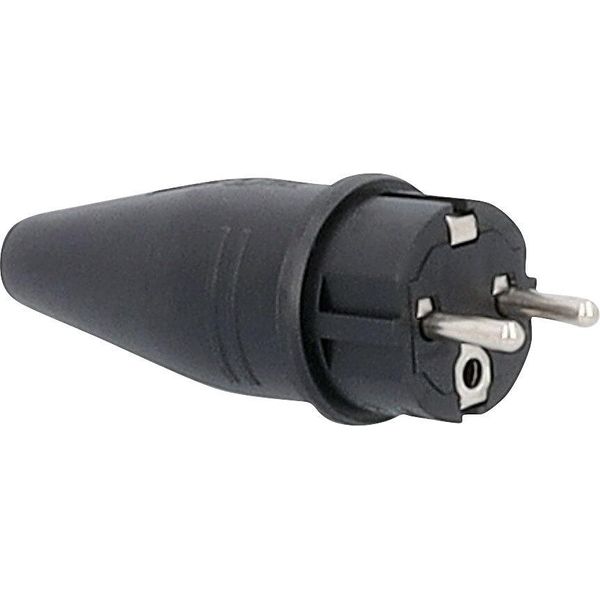 As-Schwabe Spina In Gomma Schuko Senza Cavo Max. 1,5Mm² 230V 16A Nero IP44-image