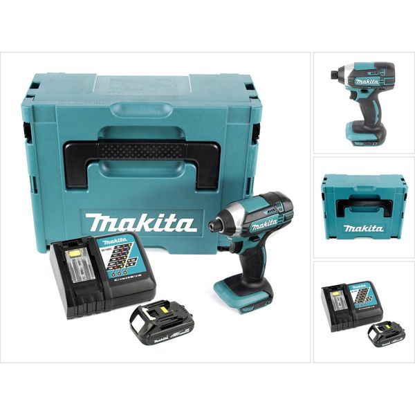 Makita Dtd 152 Y1J-D 18V Avvitatore Ad Impulsi A Batteria In Valigetta Makpac + 1X Batteria Bl 1815 N 1,5 Ah + Caricatore Rapido Dc 18 Rc-image