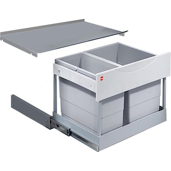 Cestino Hailo 3644801 Tr Swing M Tandem Salvaspazio S-Plus 18 + 12 Litri-image