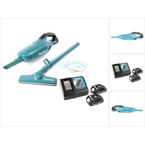 Aspiratore A Batteria Makita Dcl 182 Ry 18 V + 2X Batteria 1,5 Ah + Caricabatterie-image